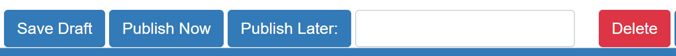 screen shot of publish buttons